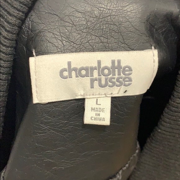 CR NWOT Faux Leather Bomber Jacket - Picture 5 of 5